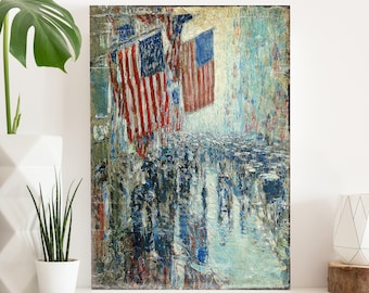 Fourth Of July Decor | Living Room Wall Art | Patriotic Canvas | American Flag Sign | Independence Day Wall Decor | Home Wall Art