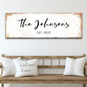 Custom Family Name Sign | Rustic Family Established Sign | Modern Farmhouse Est Name Sign | Personalized Family Wedding Sign
