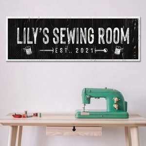 Sewing Room Sign | Personalized Canvas Prints Sewing Wall Art | Sewing Room Wall Décor | Rustic Gift For Seamstress | Sewing Room Decor