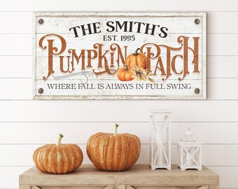 Pumpkin Patch Sign | Fall Sign Pumpkin Patch | Fall Farmhouse Sign | Pumpkin Farm Sign | Customized Fall Kitchen Sign | Thanksgiving Sign