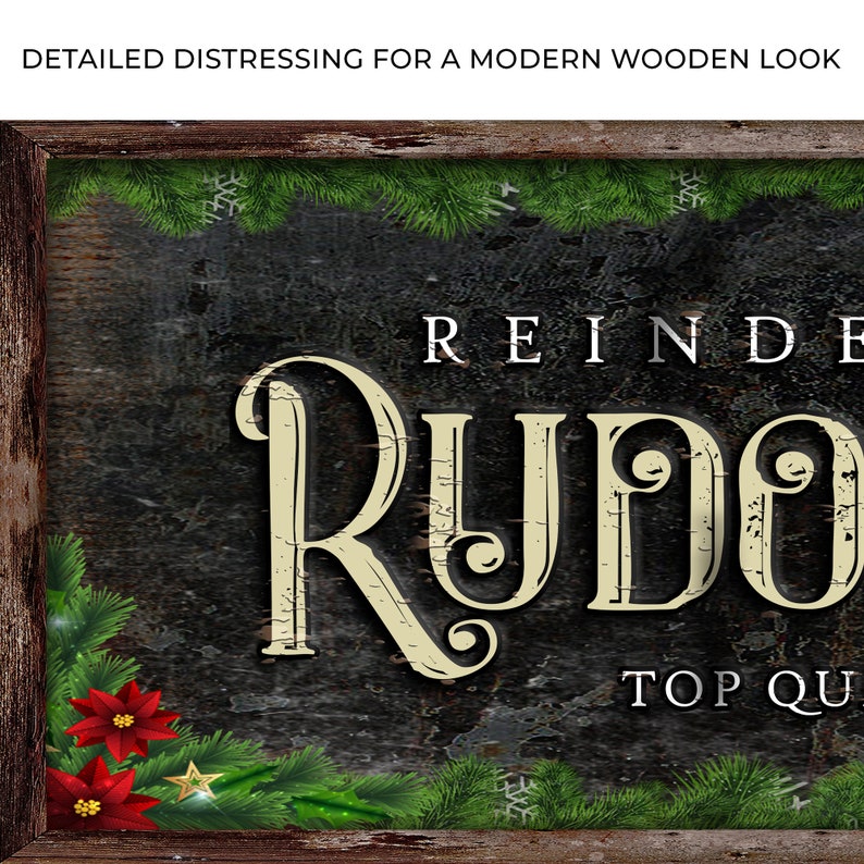 Reindeer Sign | Approved by Santa Christmas Reindeer Wall Decor | Santa Approved Christmas Canvas | Christmas Art Holiday Decor image 4