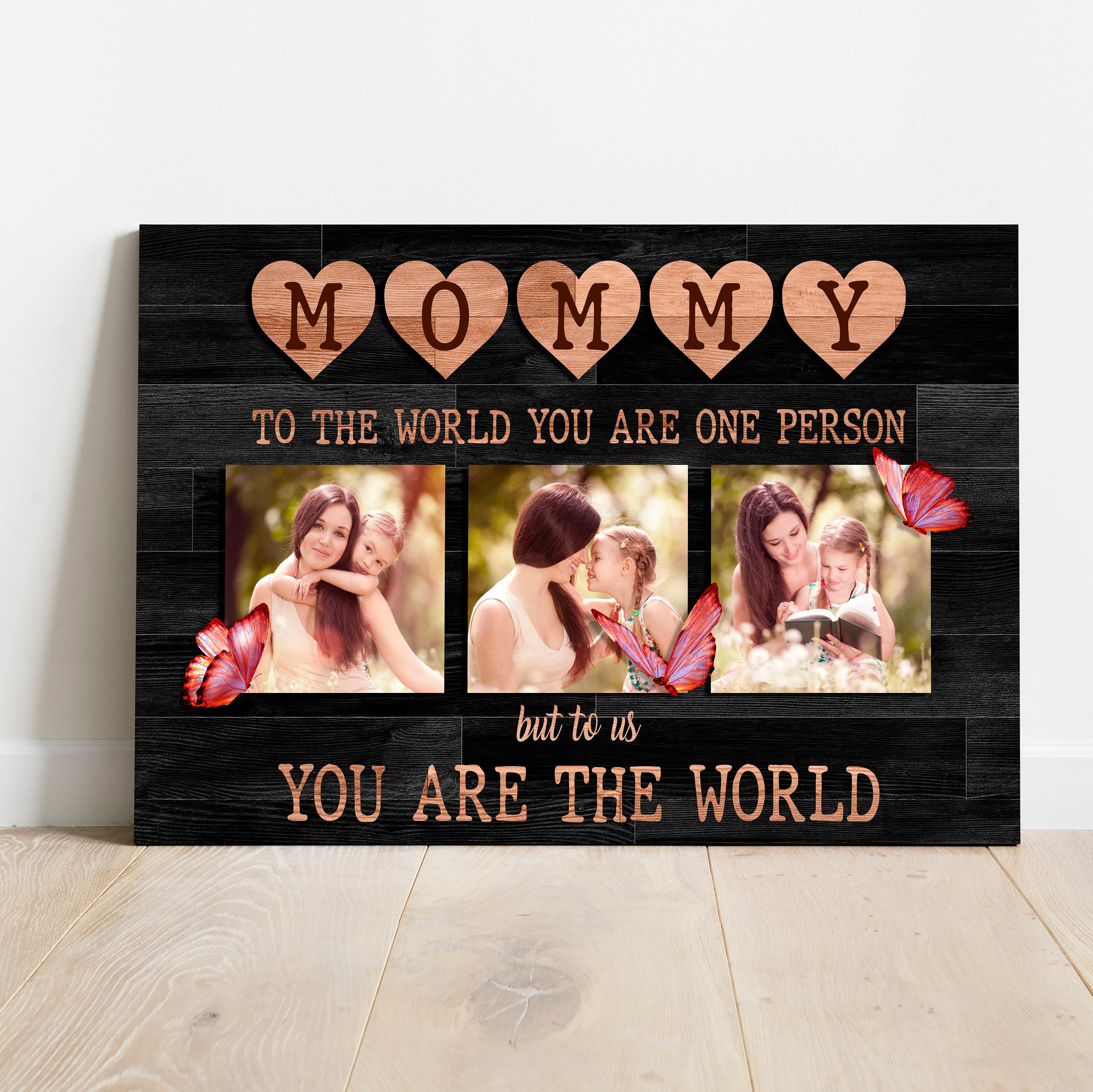 Gift for Mom | Mom Birthday Gift Portrait Wall Art | Personalized ...