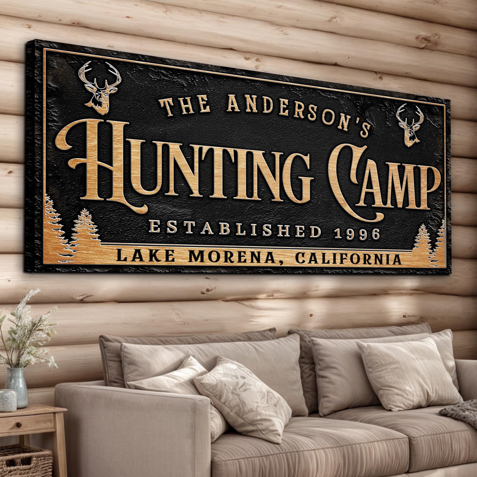 Hunting Camp Sign | Custom Hunting Sign | Personalized Gift for Hunter ...