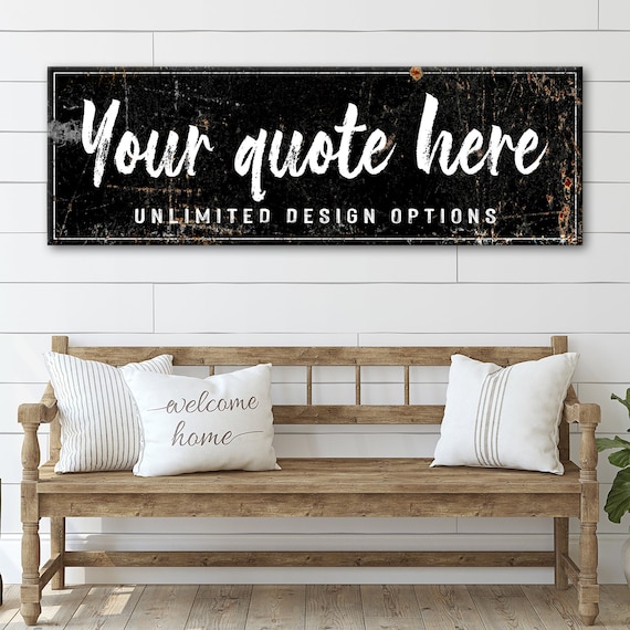Custom Quote Sign Personalized Quote Wall Art Custom Text Etsy UK