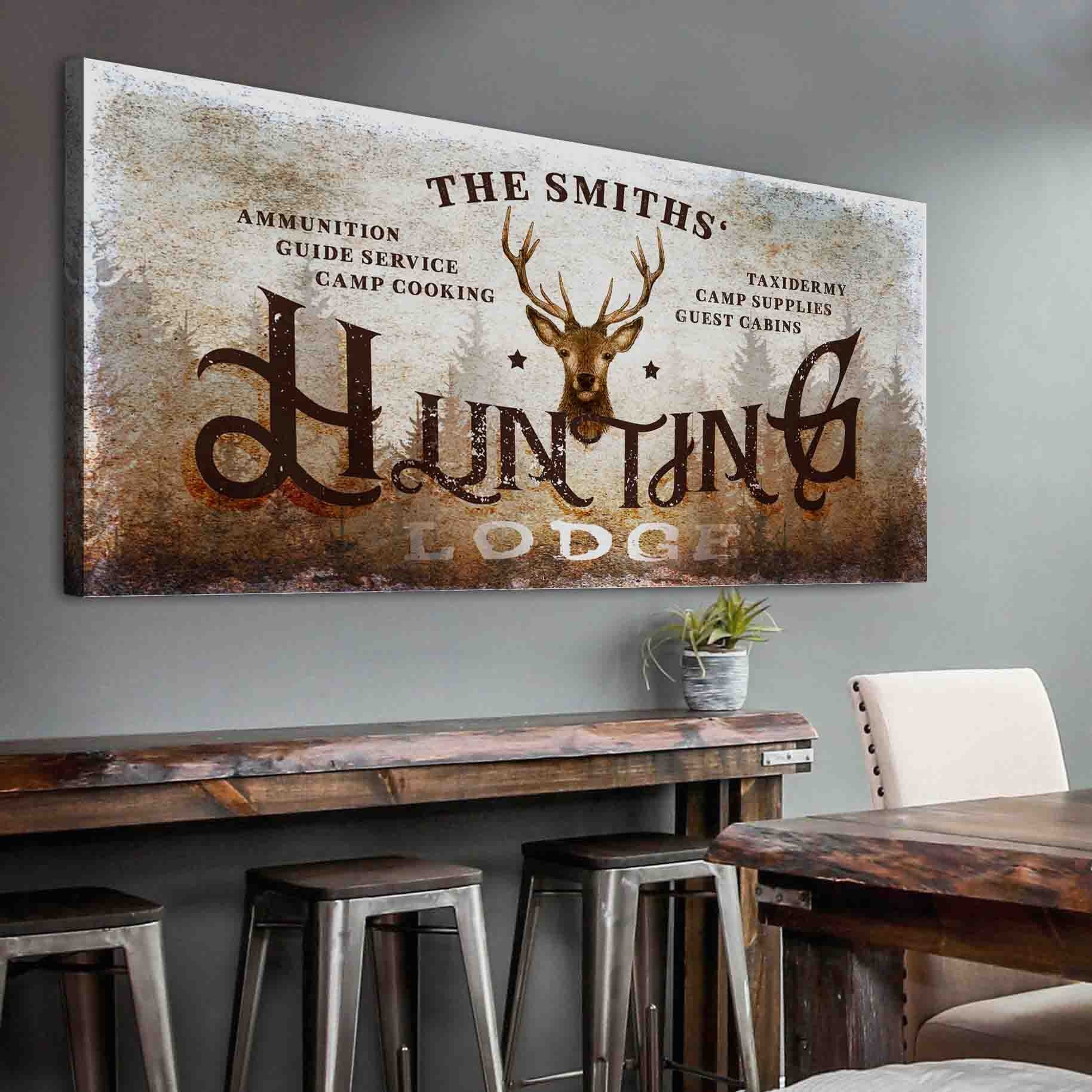 Custom Hunting Lodge Sign Personalized Hunting Sign Custom Etsy