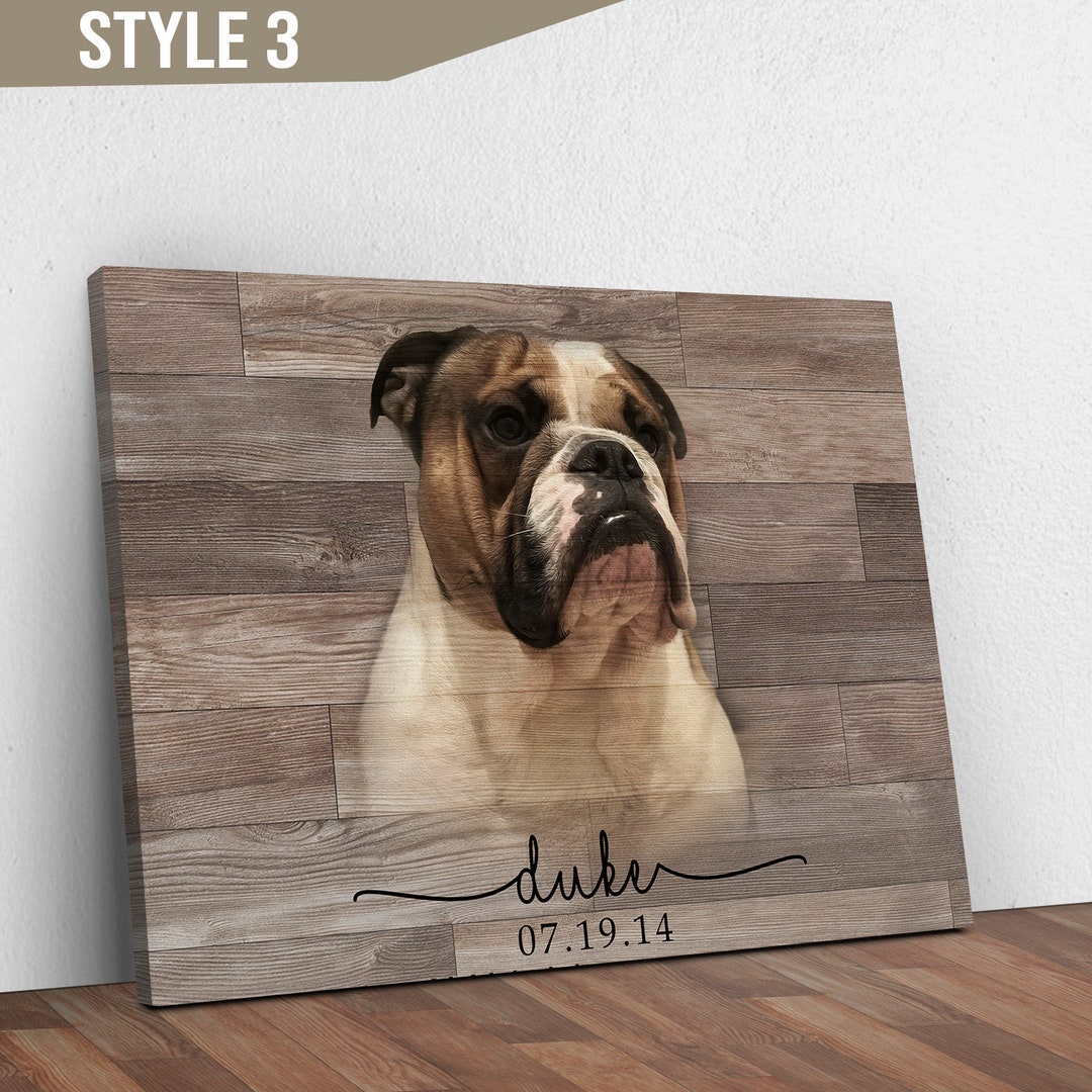 In Memory of Dog Memorial Gift | Personalized Dog Memorial Canvas | Pet ...