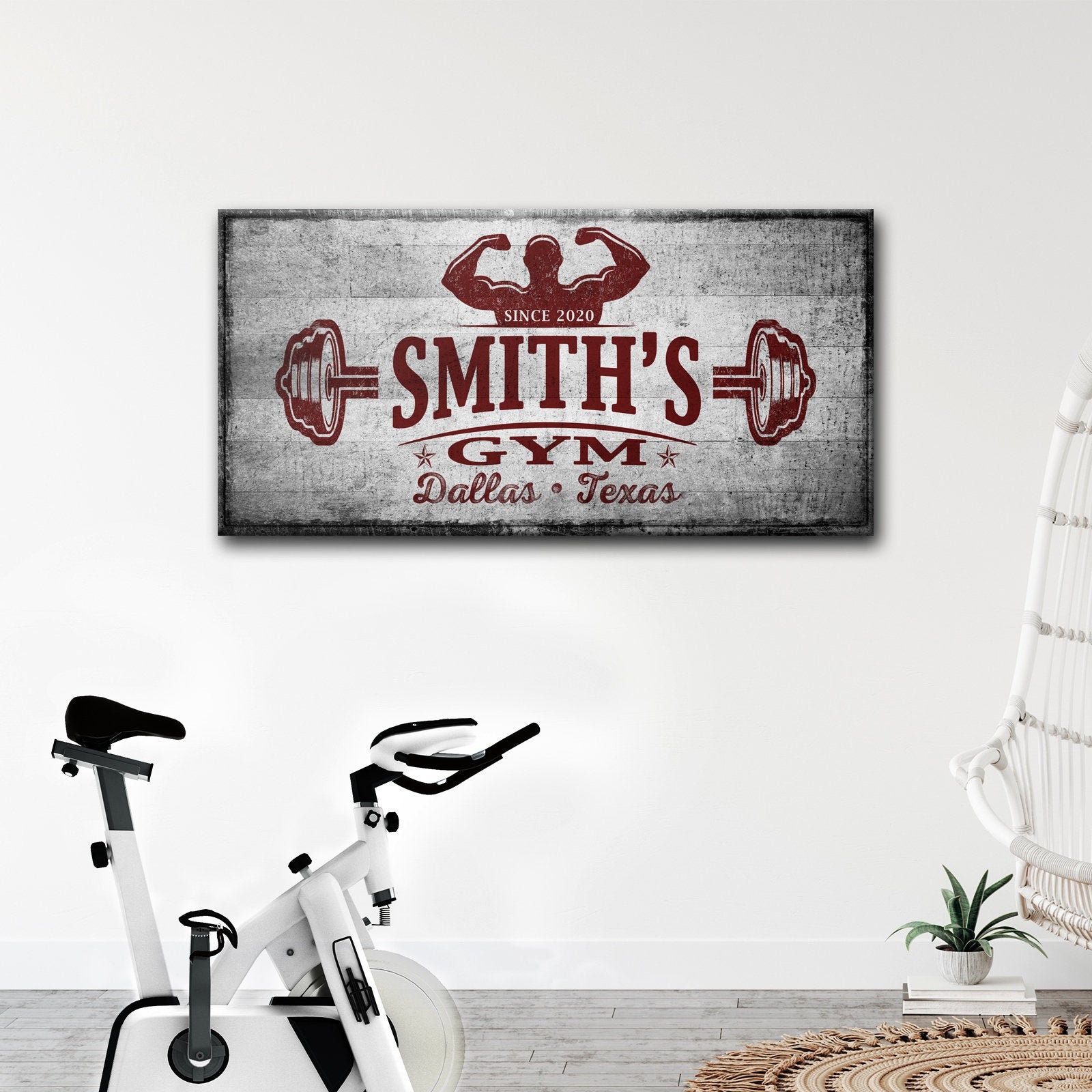 Home Gym Personalized Sign Motivational Sign Gym Quote Cloud Etsy