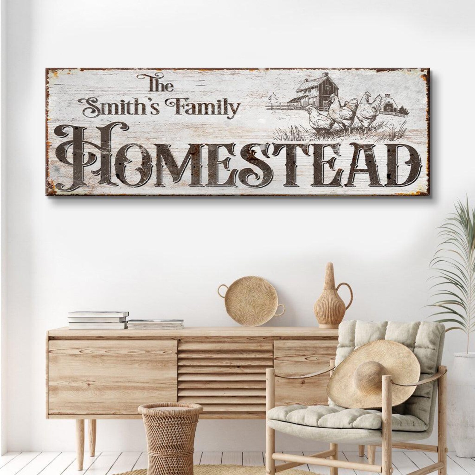 Homestead Sign Design Family Homestead Sign Wall Art | Rustic Homestead Sign | Chicken Coop ...