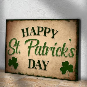 St. Patrick Day Sign, Saint Patrick&#39;s Day Kitchen Decor, Shamrock Sign, St Patricks Day Wall Decor, Irish Wall Decor, Entryway Decor