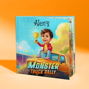 Monster Truck Rally | Custom Name Adventure Story for Boys | Personalized Kids Book | Gift for Birthday |  Bedtime Story Book | Custom Book