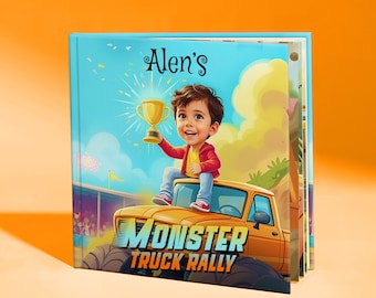 Monster Truck Rally | Custom Name Adventure Story for Boys | Personalized Kids Book | Gift for Birthday |  Bedtime Story Book | Custom Book