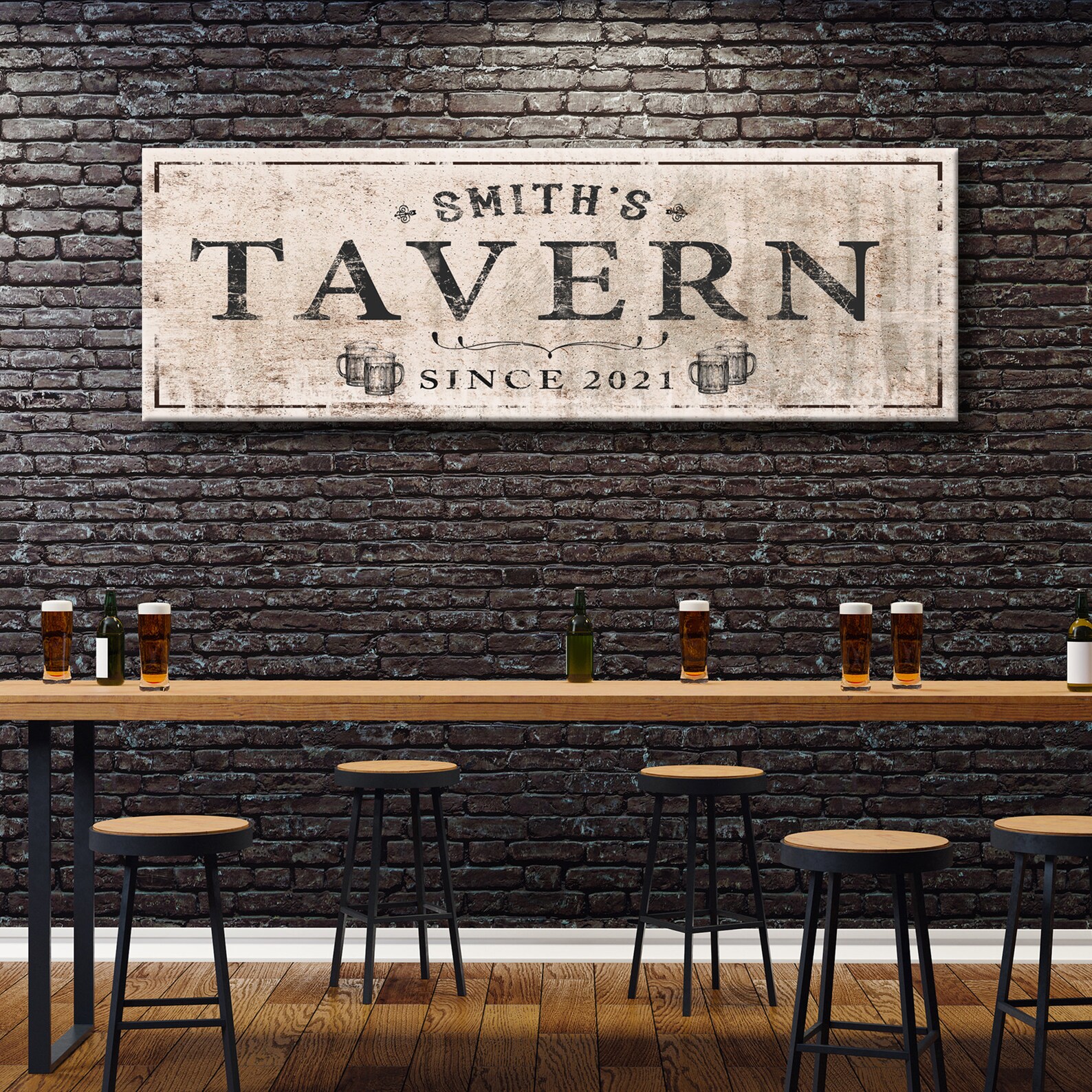 Tavern Sign Personalized Name Tavern Sign Custom Bar Sign Home Etsy UK