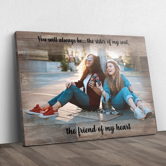 Best Friend Gift, Best Friend Gift Personalized Canvas, Best Friend Picture Frame Sign, Best Friend Birthday Gift