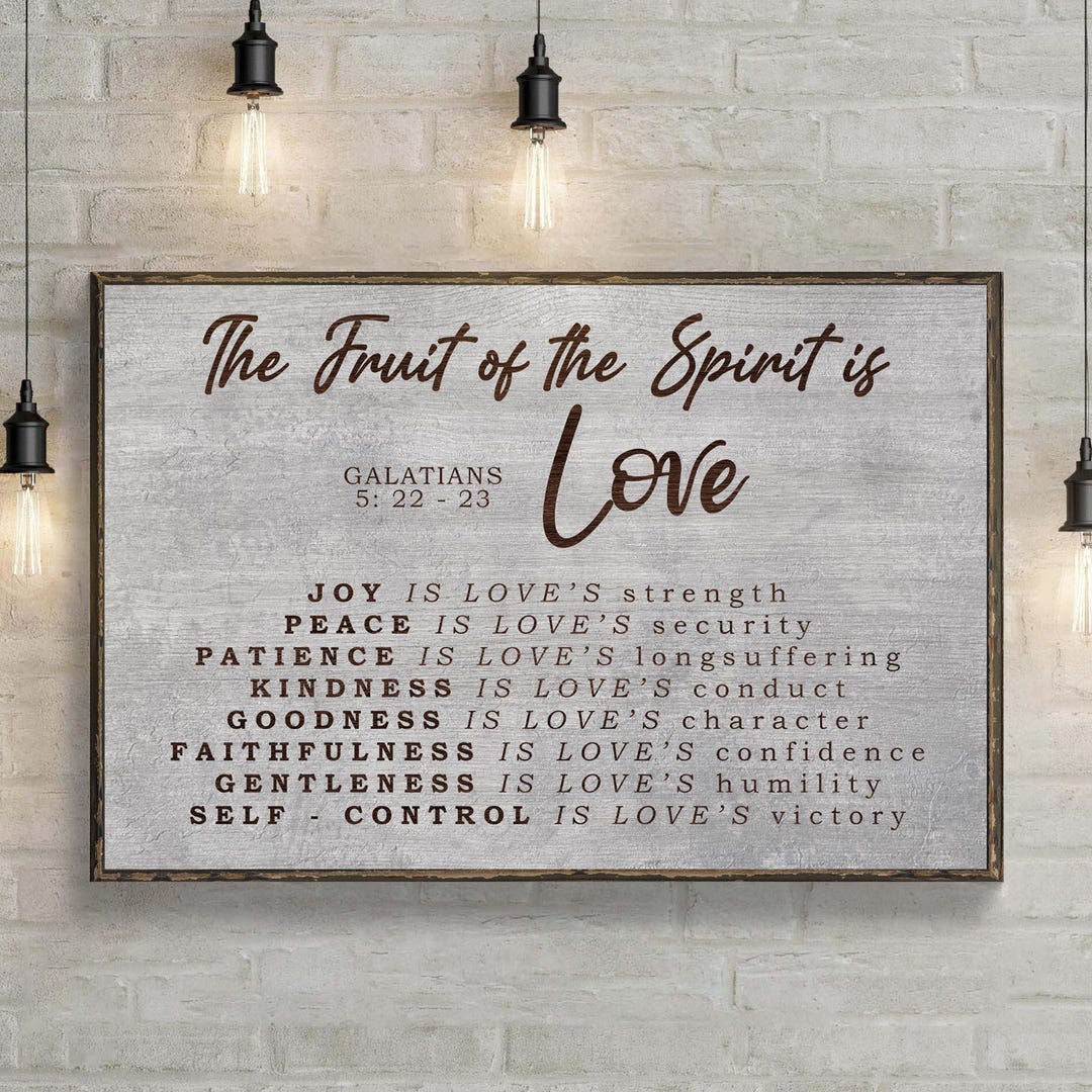 Galatians 5:22-23 Bible Verse Wall Decor | the Fruit of the Spirit Sign ...