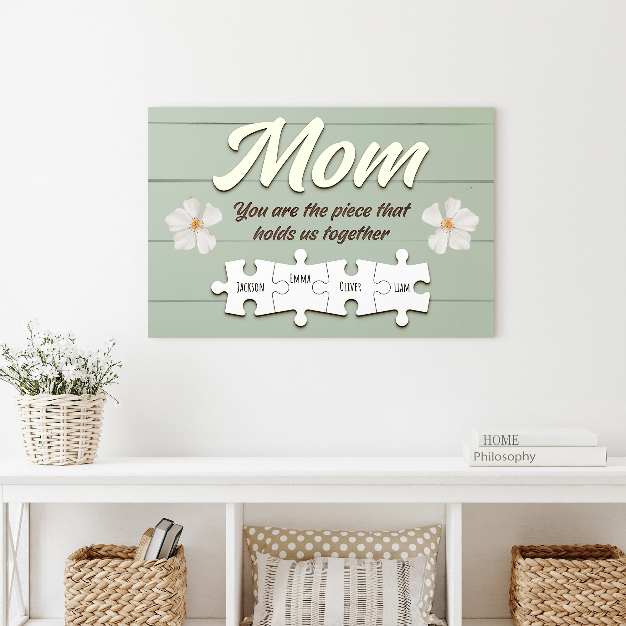 Mothers Day Gift Sign | Mom You Are the Piece That Holds Us Together ...