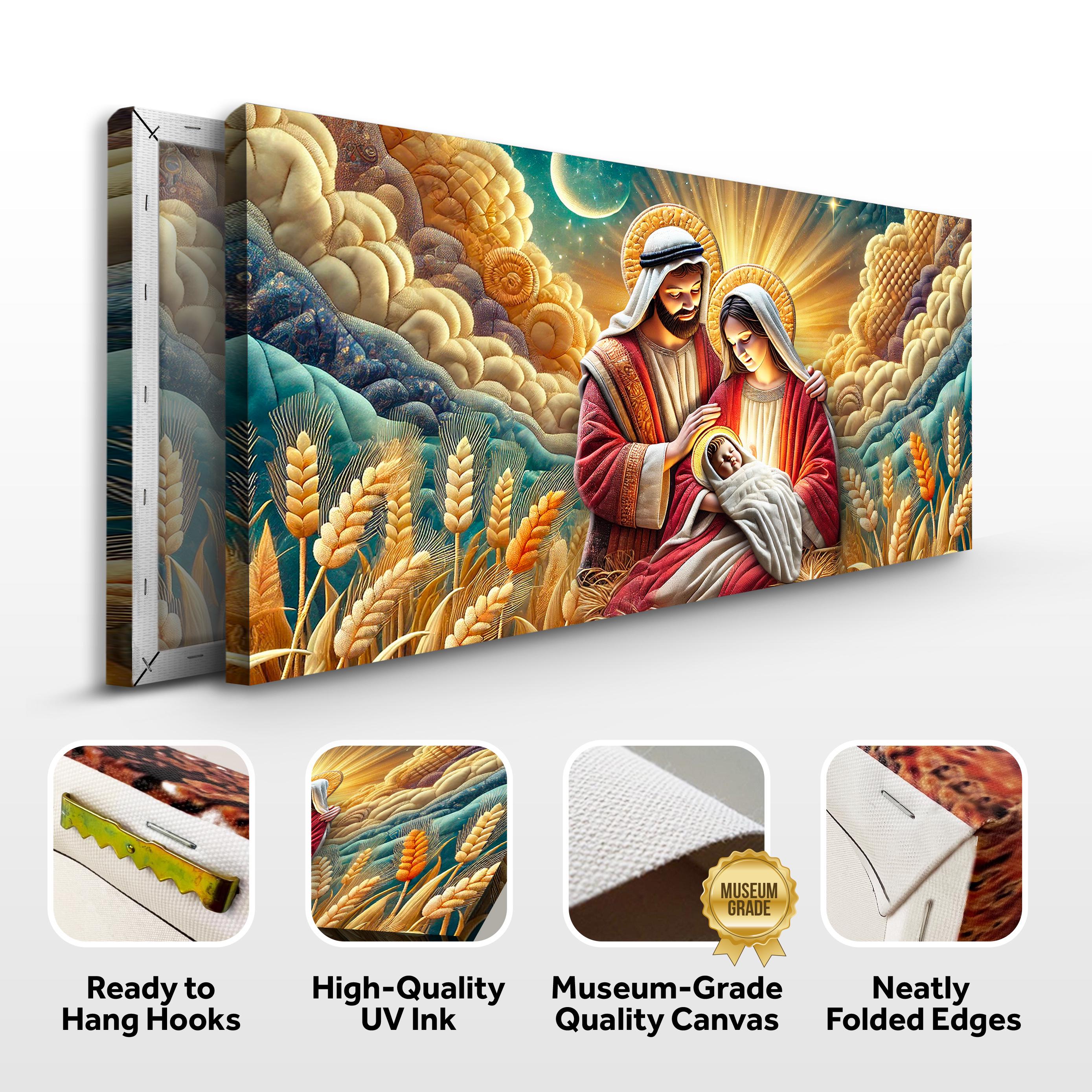 Faith Wall Art | Holy Family Wall Art | Nativity Scene Canvas ...
