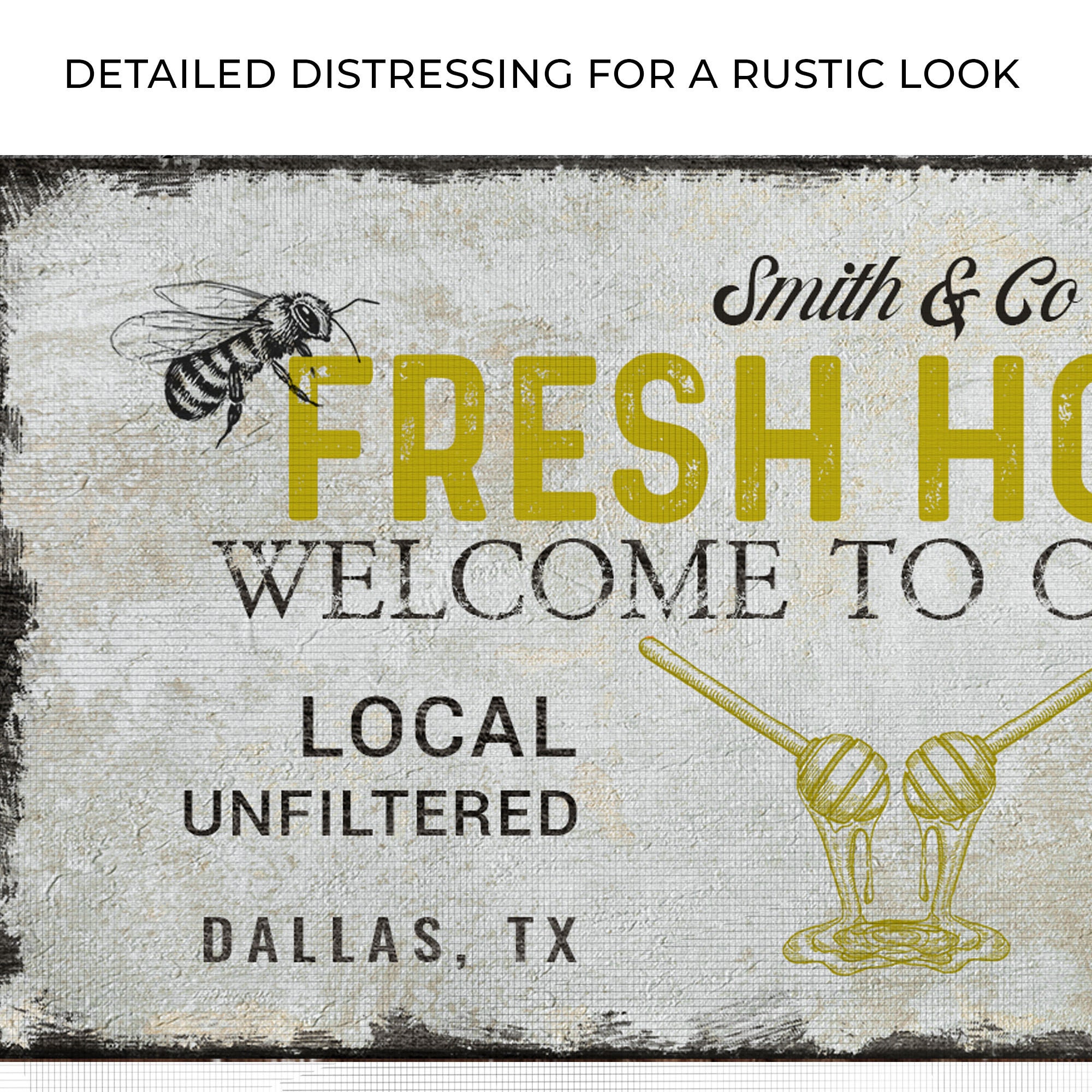 Fresh Honey Sign Personalized Honey Sign Custom Established Etsy