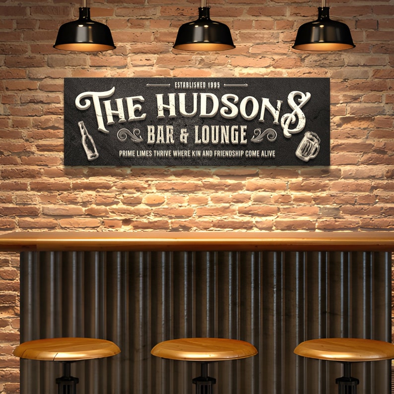 Bar Sign for Home Bar | Man Cave Bar Signs | Basement Bar and Lounge ...