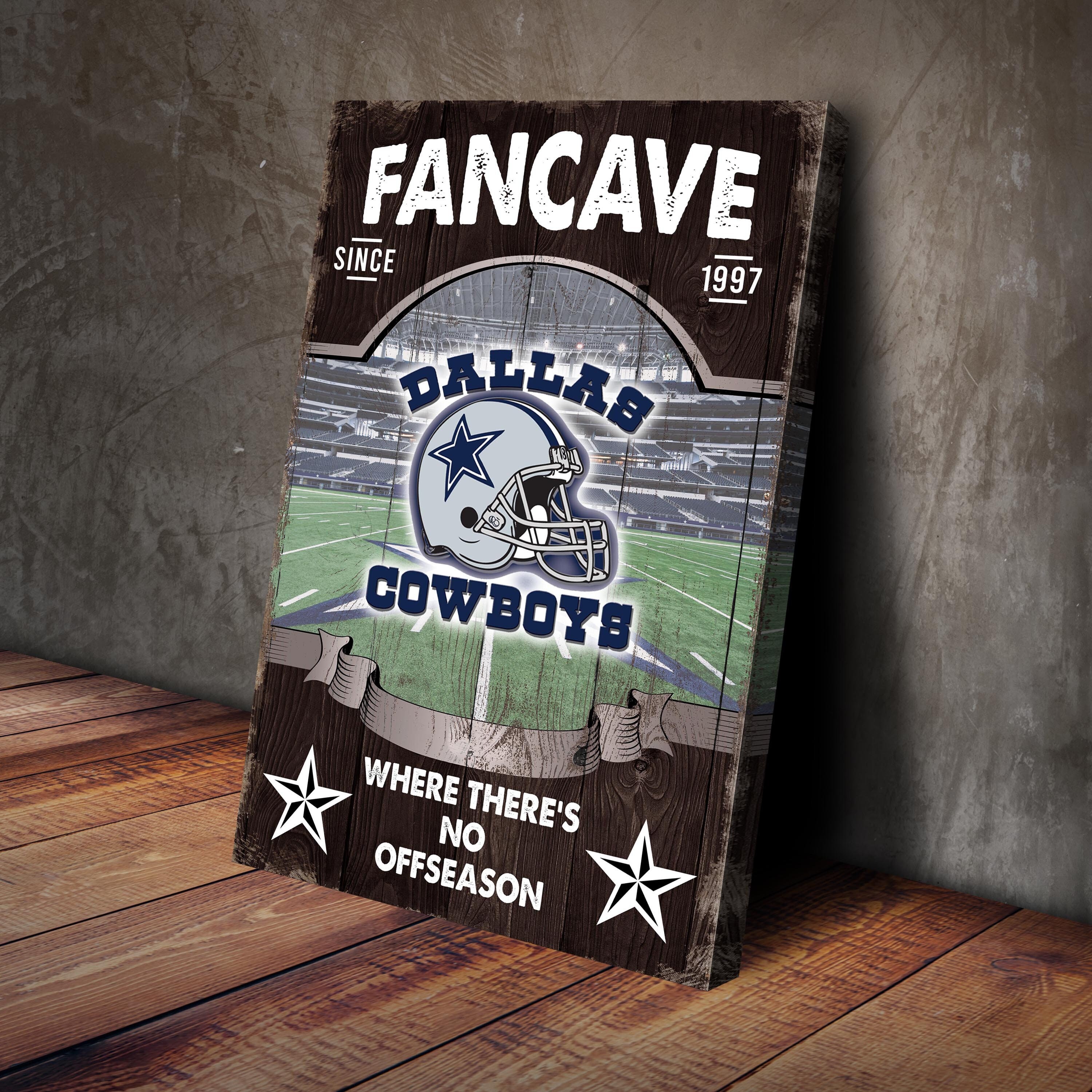 Dallas Cowboys Sign | Man Cave Wall Art | Fancave Custom Canvas | Man ...