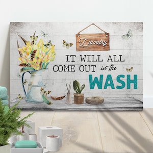 Laundry Room Decor Funny | Custom Quote Print Sign Laundry Room Decor | Laundry Print | Farmhouse Decor Laundry Room | Laundry Room Art