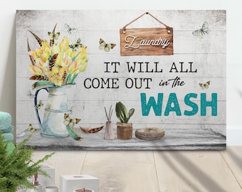 Laundry Room Decor Funny | Custom Quote Print Sign Laundry Room Decor | Laundry Print | Farmhouse Decor Laundry Room | Laundry Room Art