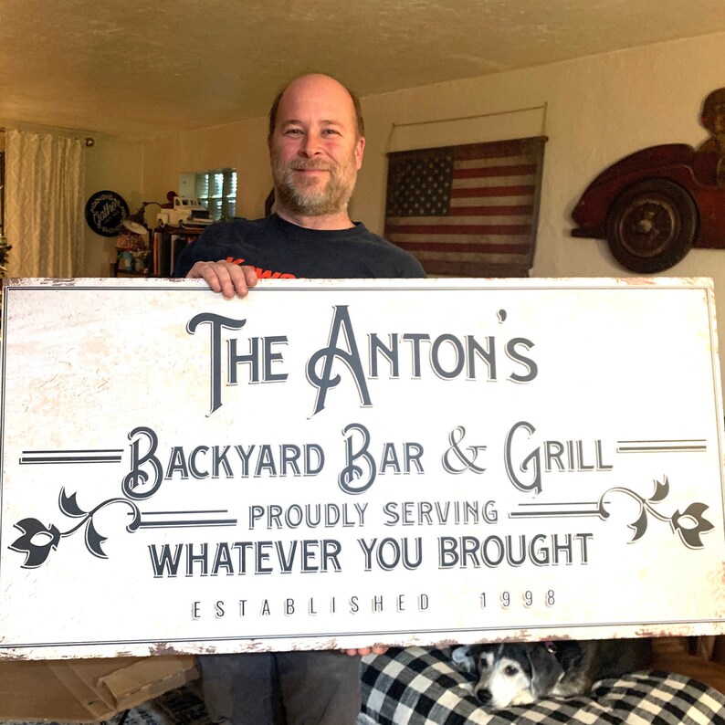 Personalized Bar Sign Bar Sign Gift Custom Bar Sign Etsy
