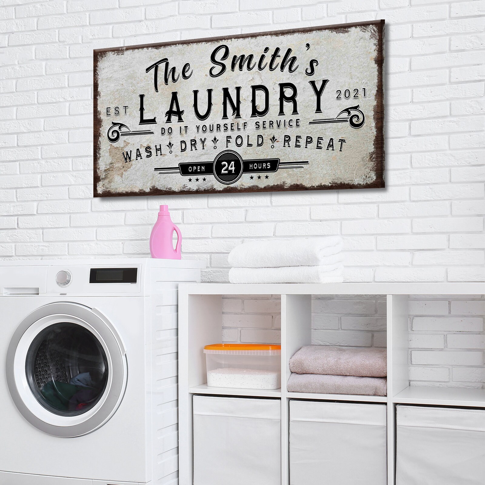 Laundry Sign Personalized Laundry Room Decor Rustic Laundry Etsy UK