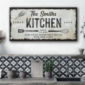 Farmhouse Kitchen Sign | Personalized Kitchen Wall Decor | Kitchen Room Decor Sign | Kitchen Room Wall Art | Kitchen Room Wall Decor