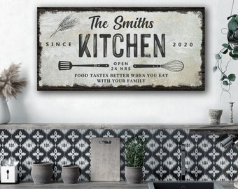 Farmhouse Kitchen Sign | Personalized Kitchen Wall Decor | Kitchen Room Decor Sign | Kitchen Room Wall Art | Kitchen Room Wall Decor