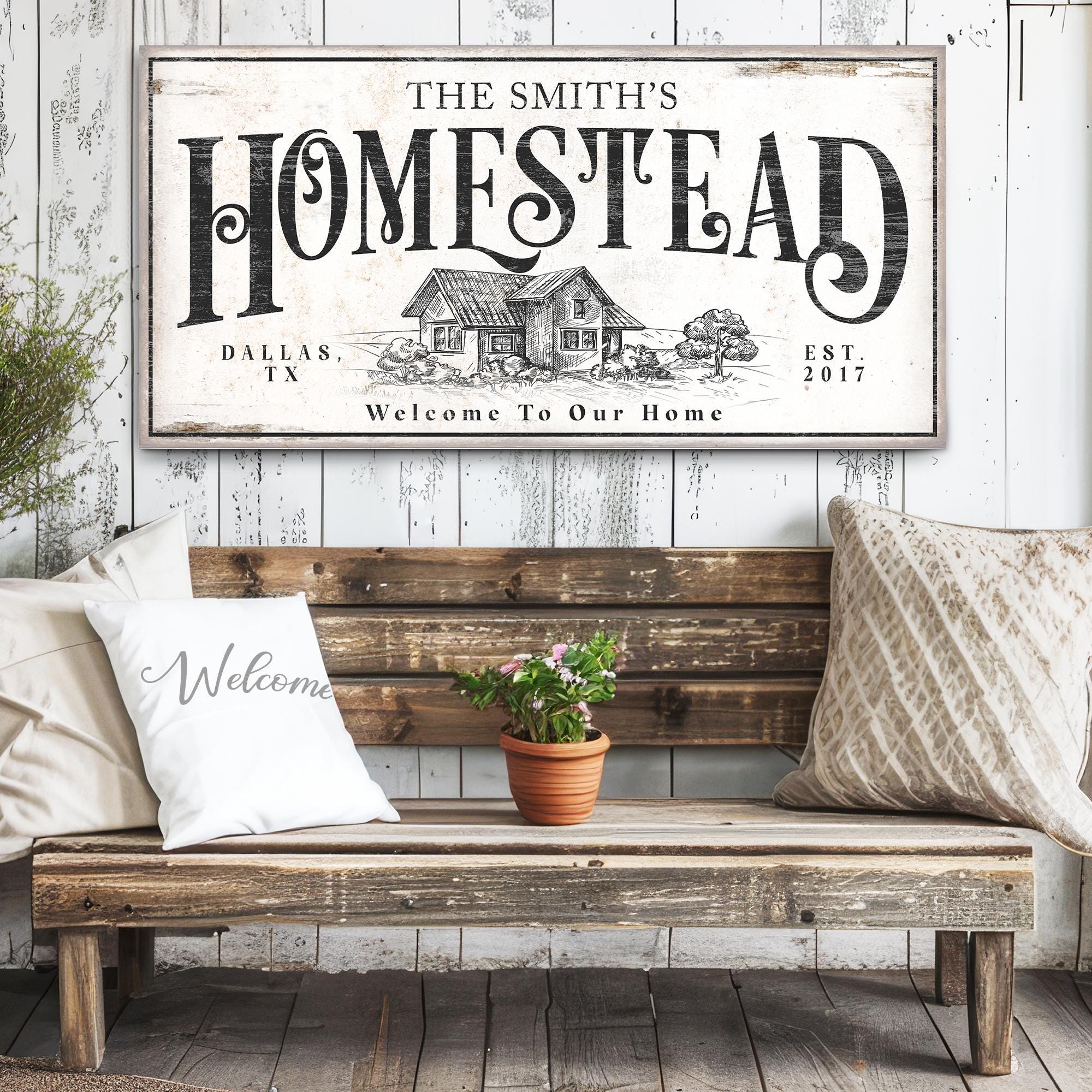 Homestead Sign Design Personalized Homestead Sign | Family Homestead Sign Decor | Custom Farm ...
