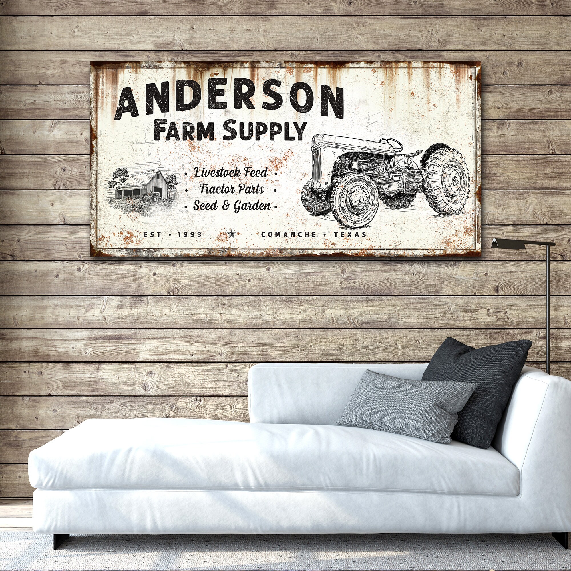 Farm Sign Personalized Farm Sign Decor Farmhouse Wall Decor | Etsy