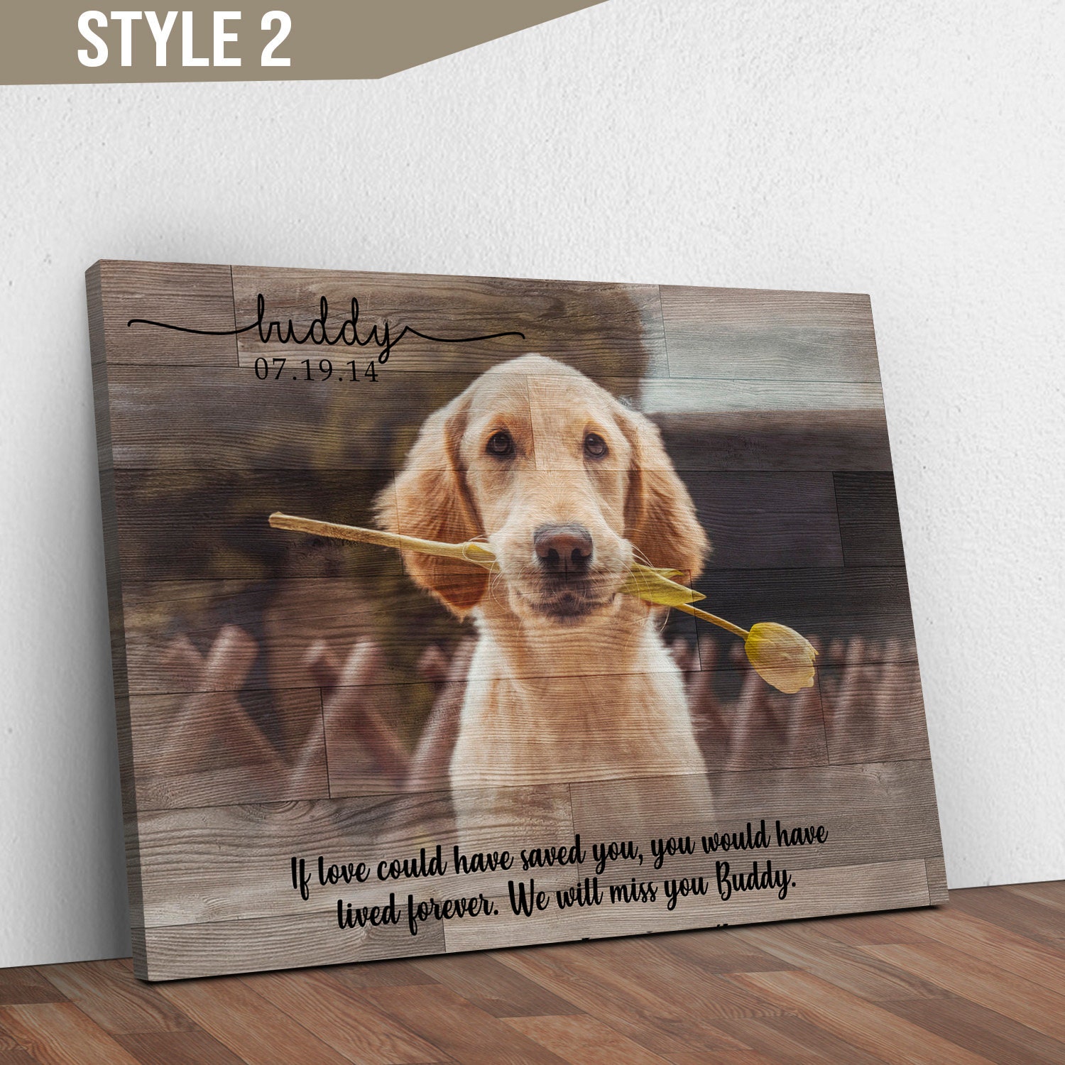 FONDCANYON Cadre photo souvenir pour animal de compagnie, chien FONDCANYON Cadre photo souvenir pour animal de compagnie, chien