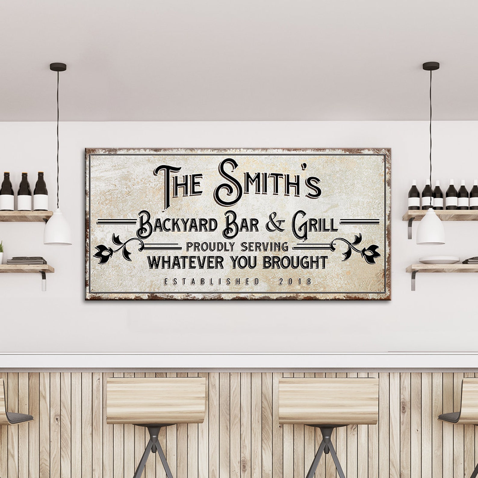 Personalized Bar Sign Bar Sign Gift Custom Bar Sign Etsy