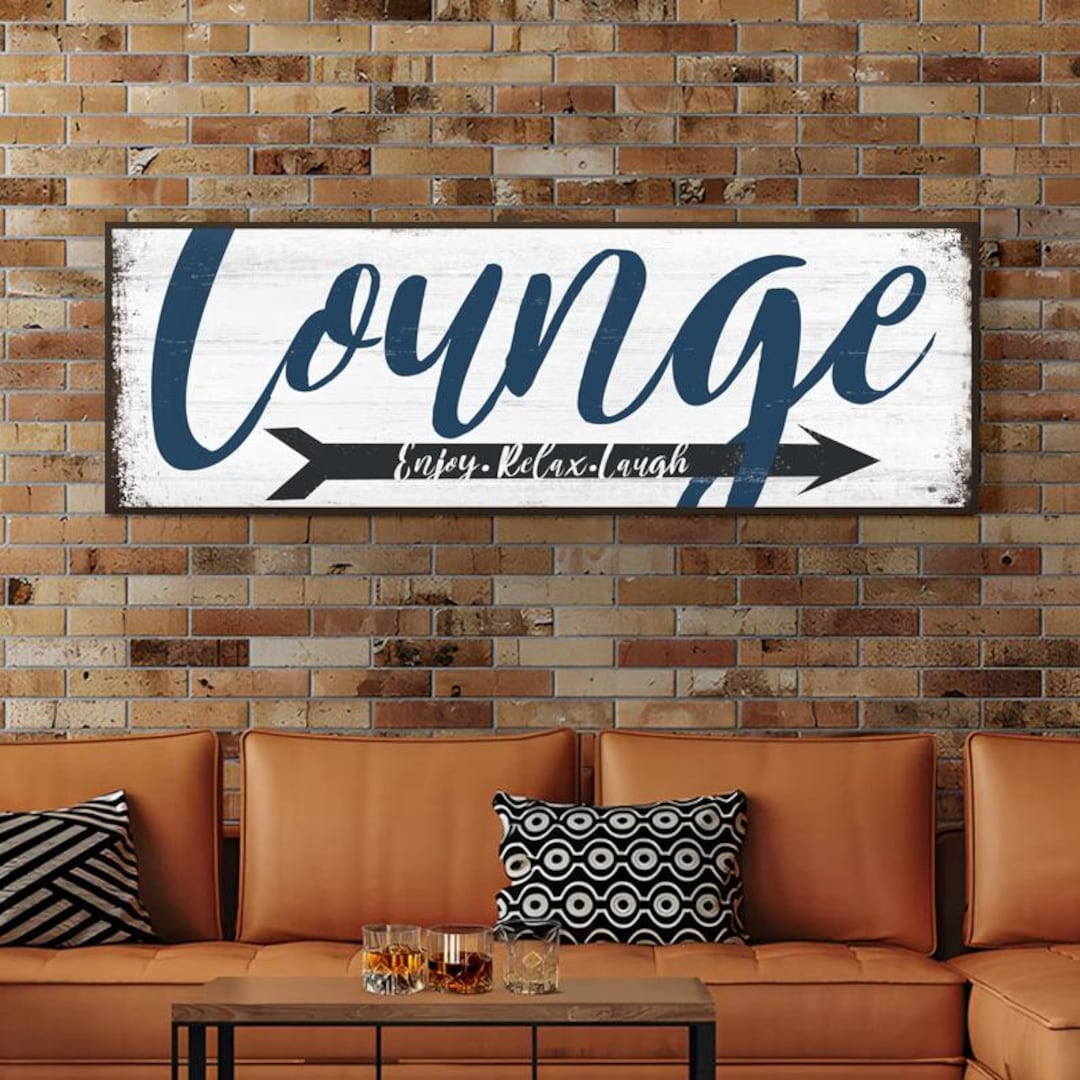 Customized Lounge Sign | Family Lounge Sign Decor | Lower Level Lounge ...