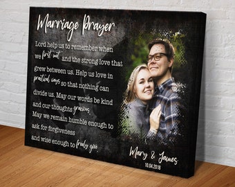 Wedding Gift For Couple Unique,Marriage Prayer,Personalized Wedding Gift,First Anniversary Gift For Couple,Newly Wed Gifts, Couples portrait