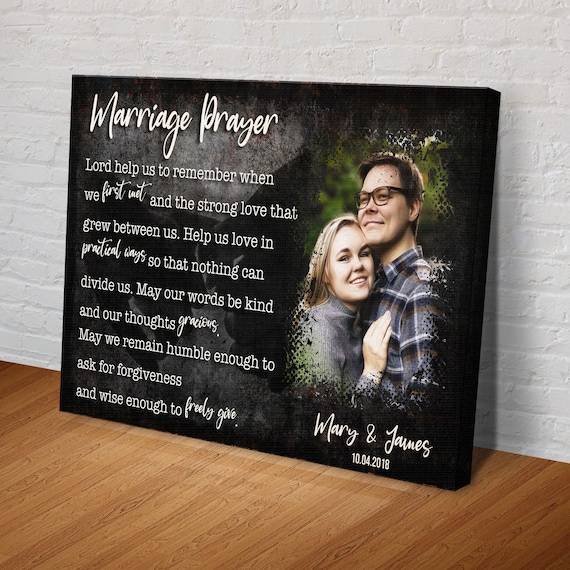 Wedding Gift for Couple Unique,marriage Prayer,personalized Wedding Gift,first  Anniversary Gift for Couple,newly Wed Gifts, Couples Portrait 