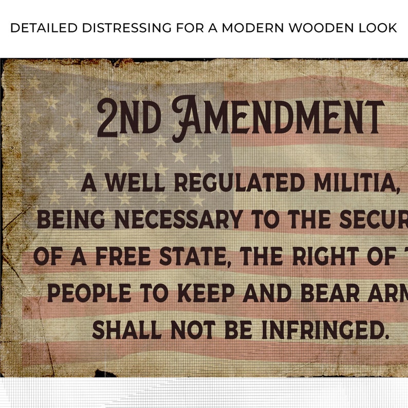 Patriotic Sign | Second Amendment Sign | Bill Of Rights Wall Art | 2nd Amendment Sign | Bill Of Rights Sign | Wall Art For Living Rooms image 4