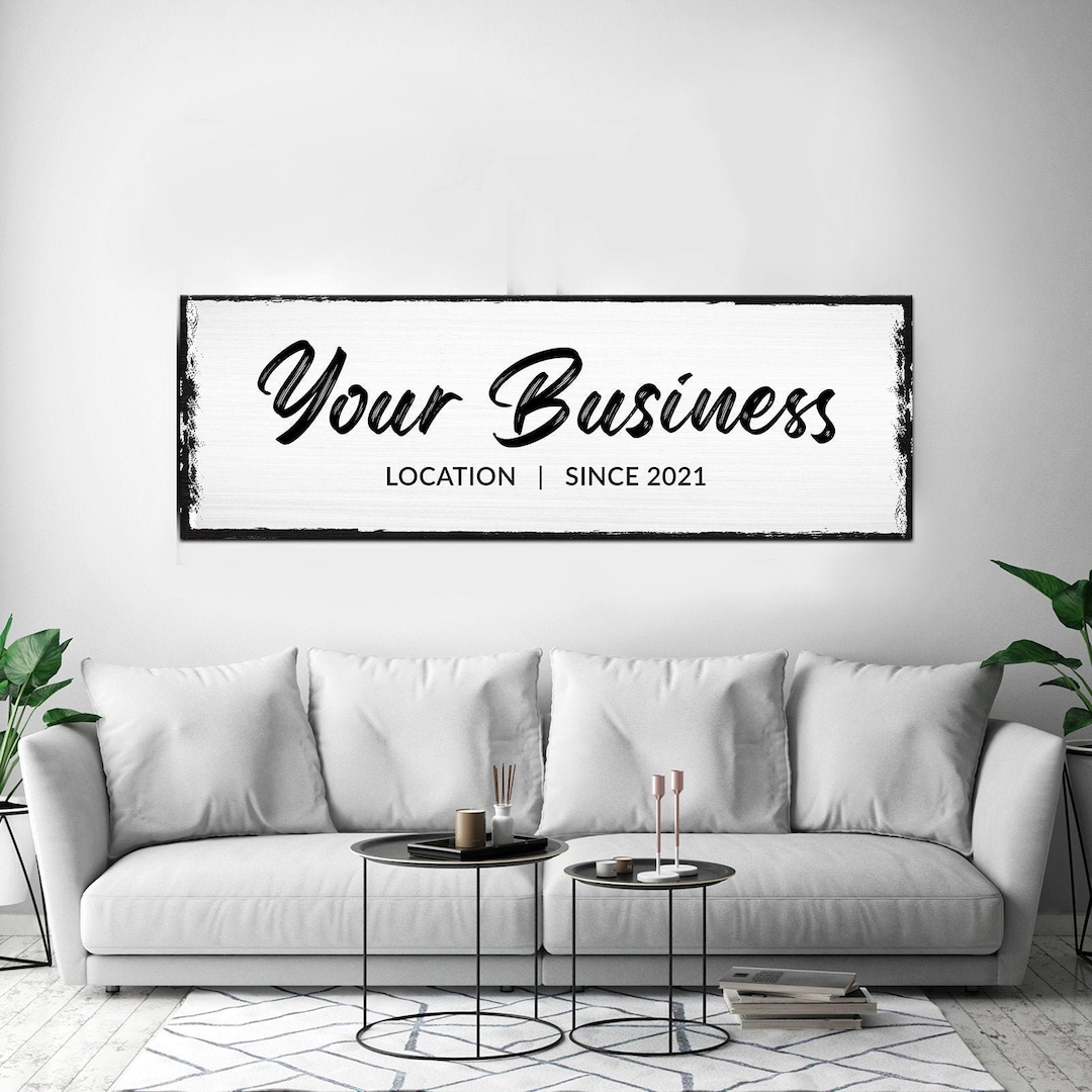 Custom Business Sign Office Wall Art Living Room Décor Personalized Office Wall Sign Business