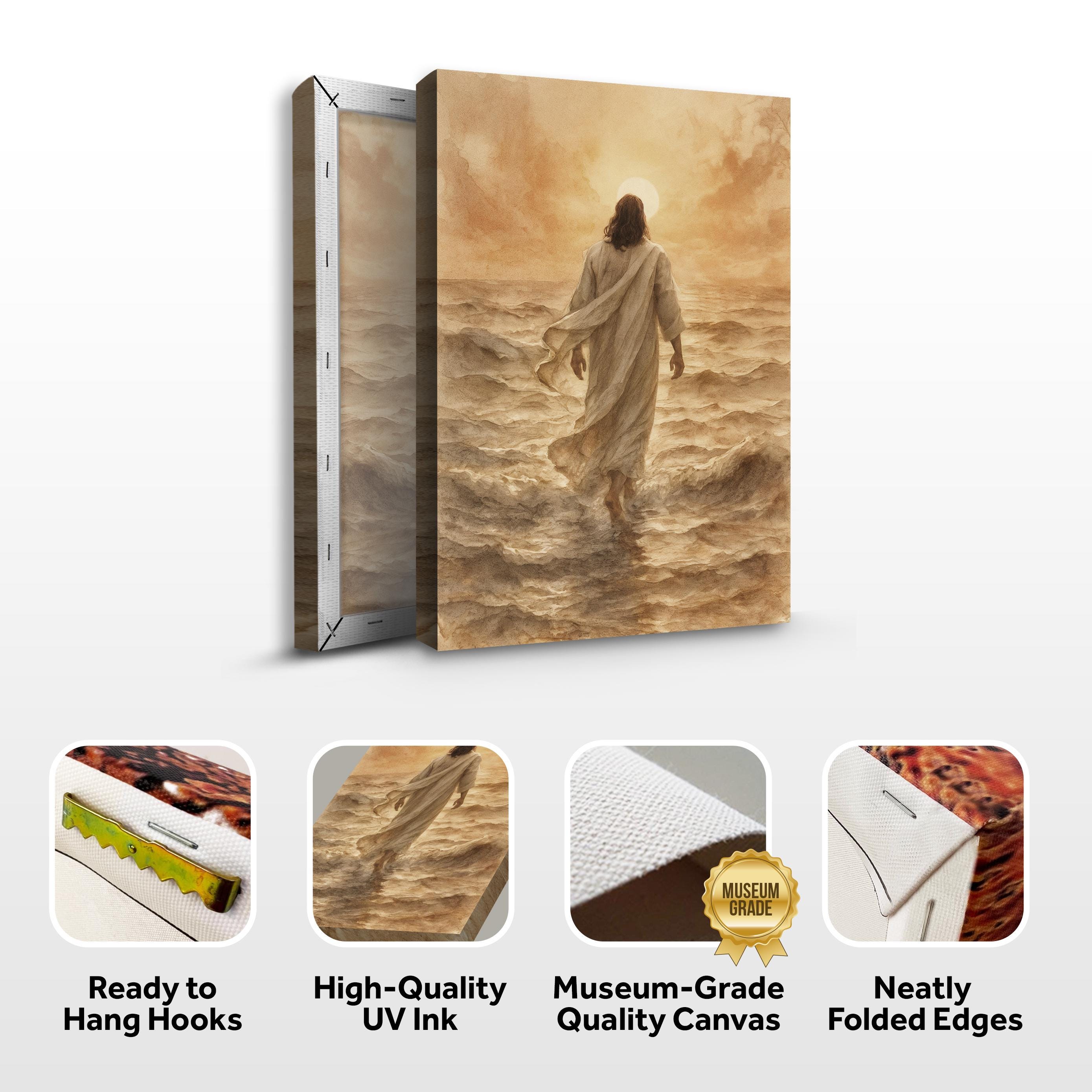 Jesus Christ Walking on Water Faith Wall Art | Jesus Faith Wall Art ...