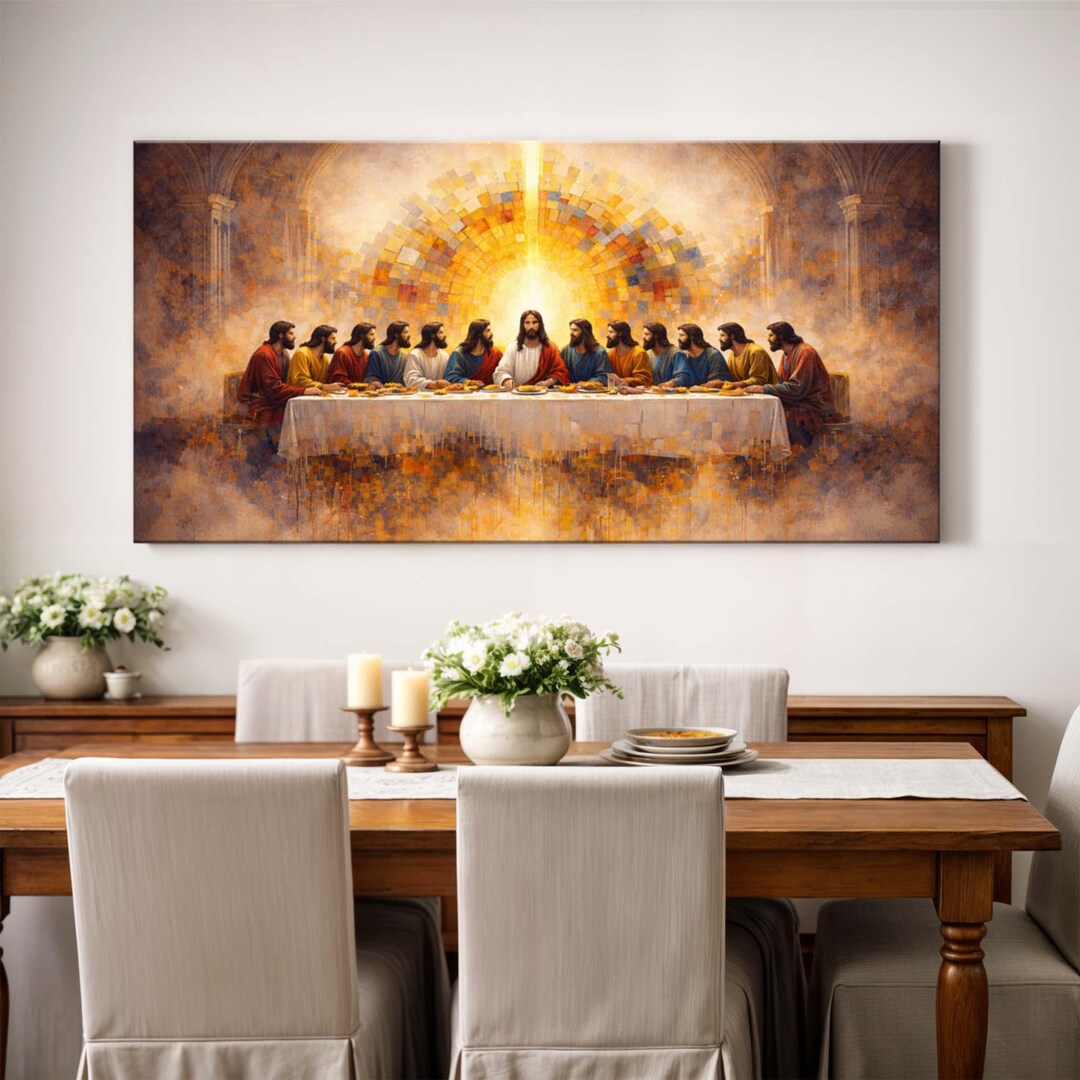 The Last Supper Faith Wall Ar | Jesus and Disciples Christian Wall ...