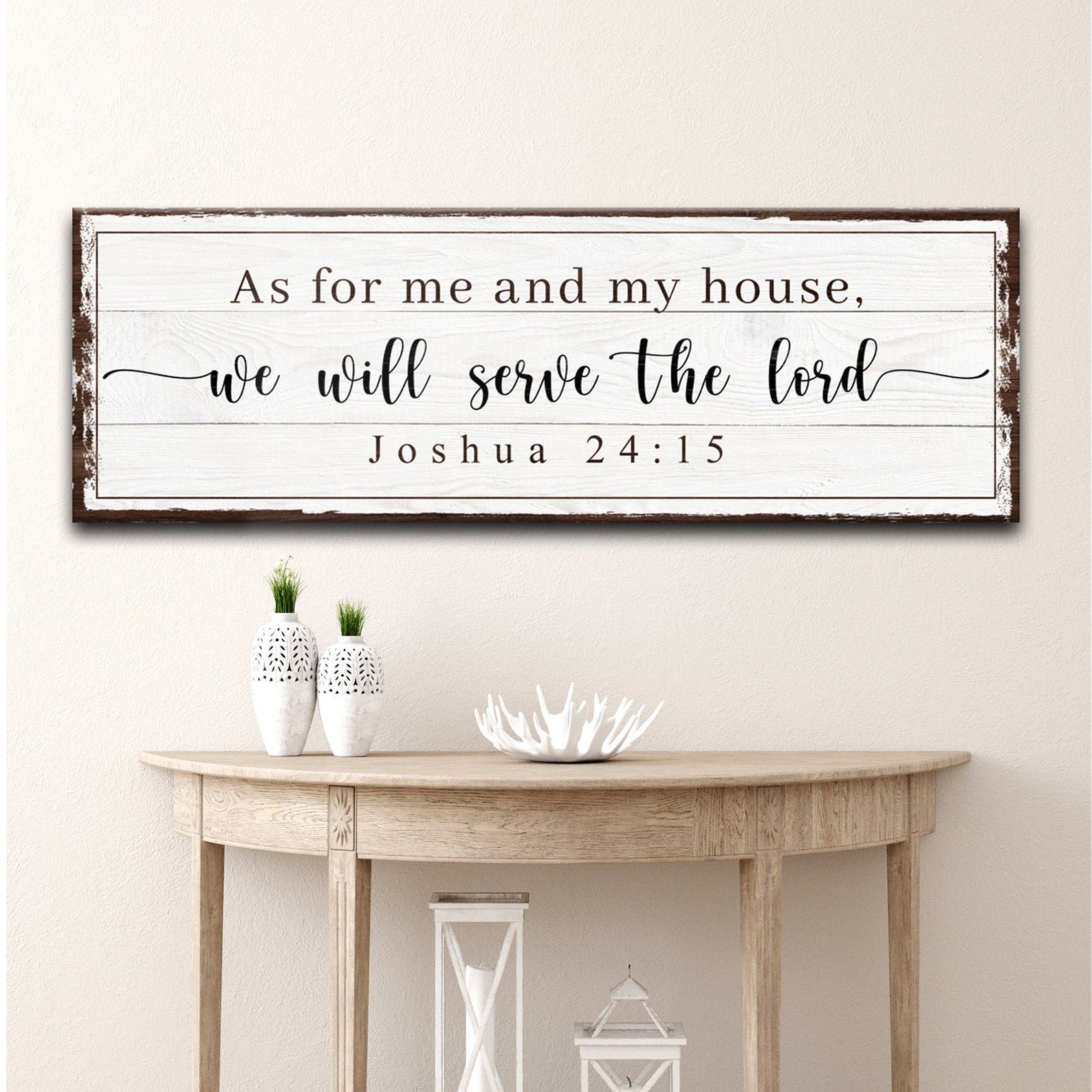As for Me and My House We Will Serve the Lord Faith Sign | Rustic Wood ...