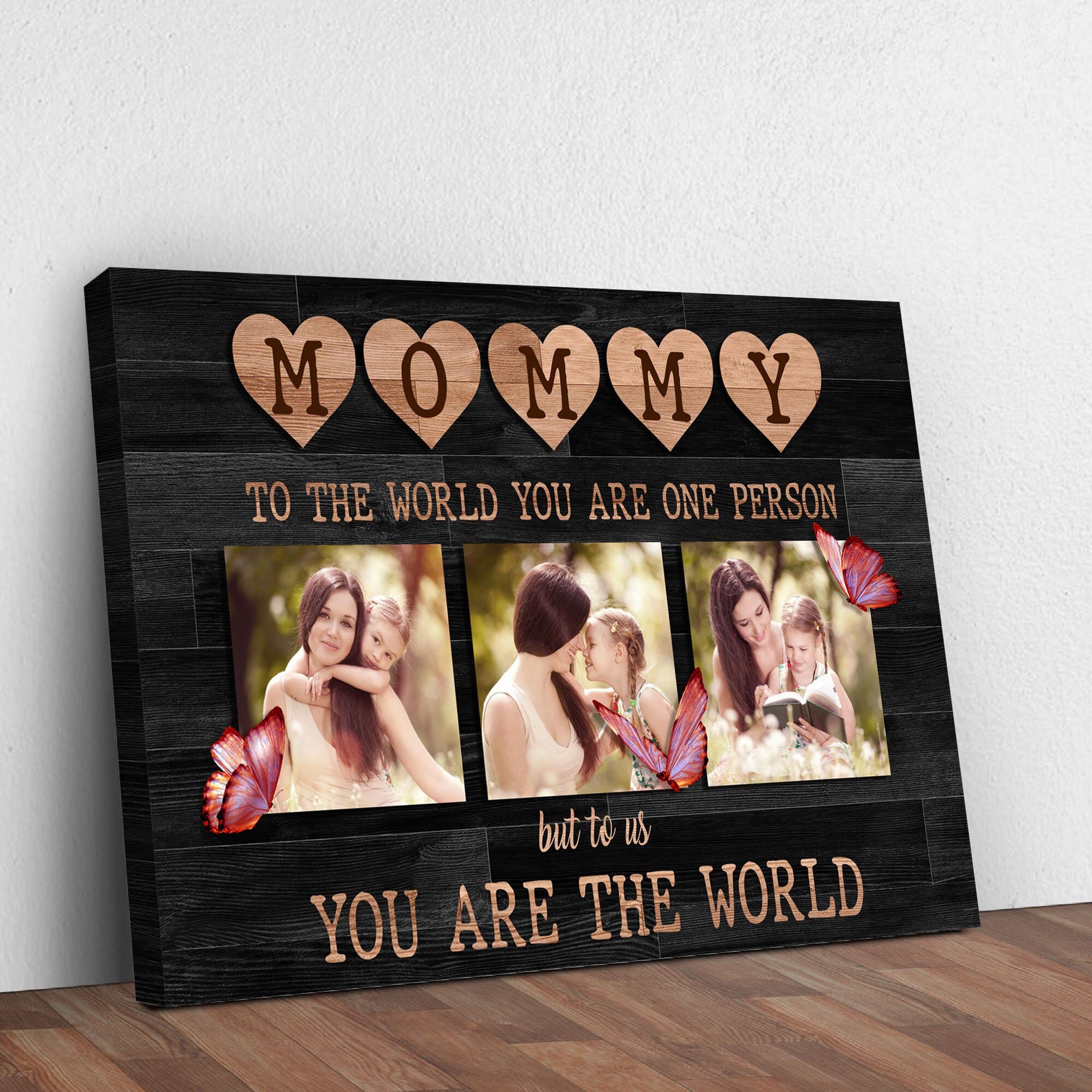Gift for Mom | Mom Birthday Gift Portrait Wall Art | Personalized ...