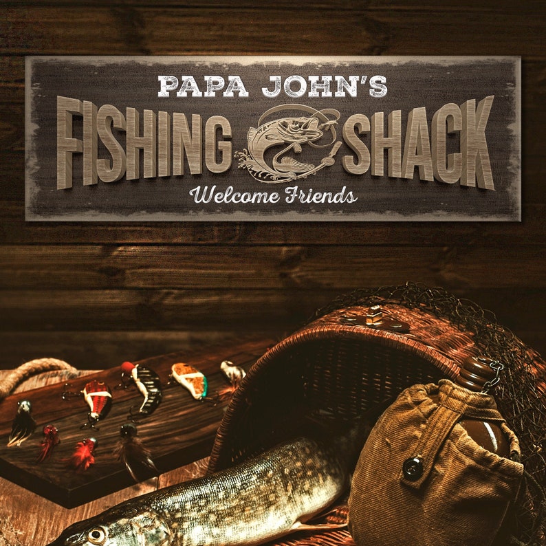 Fishing Shack Sign | Personalized Fishing Shack Sign | Fisherman Name ...