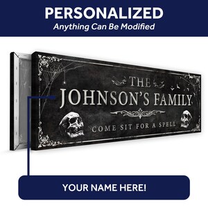 Gothic Family Sign - Personalized Gothic Art - Custom Family Sign
