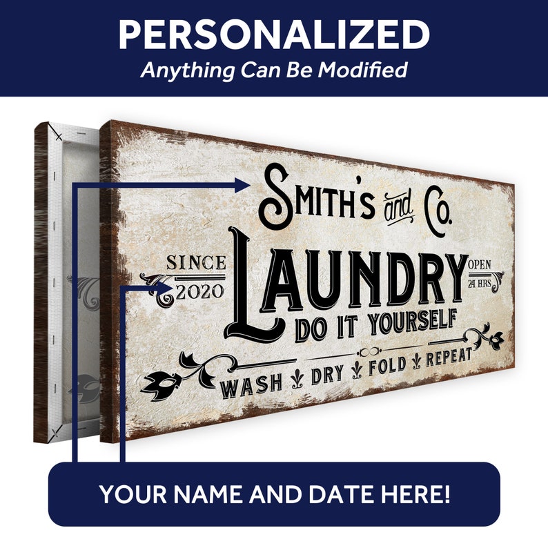 Laundry Room Decor | Personalized Laundry Sign | Laundry Room Art ...