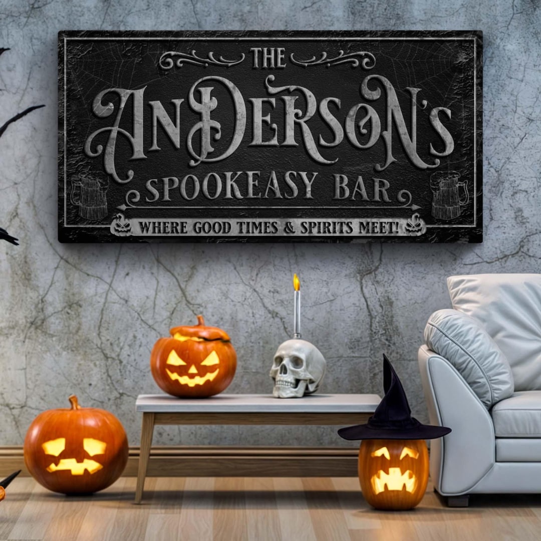 Personalized Spookeasy Bar Sign | Personalized Halloween Bar Sign ...