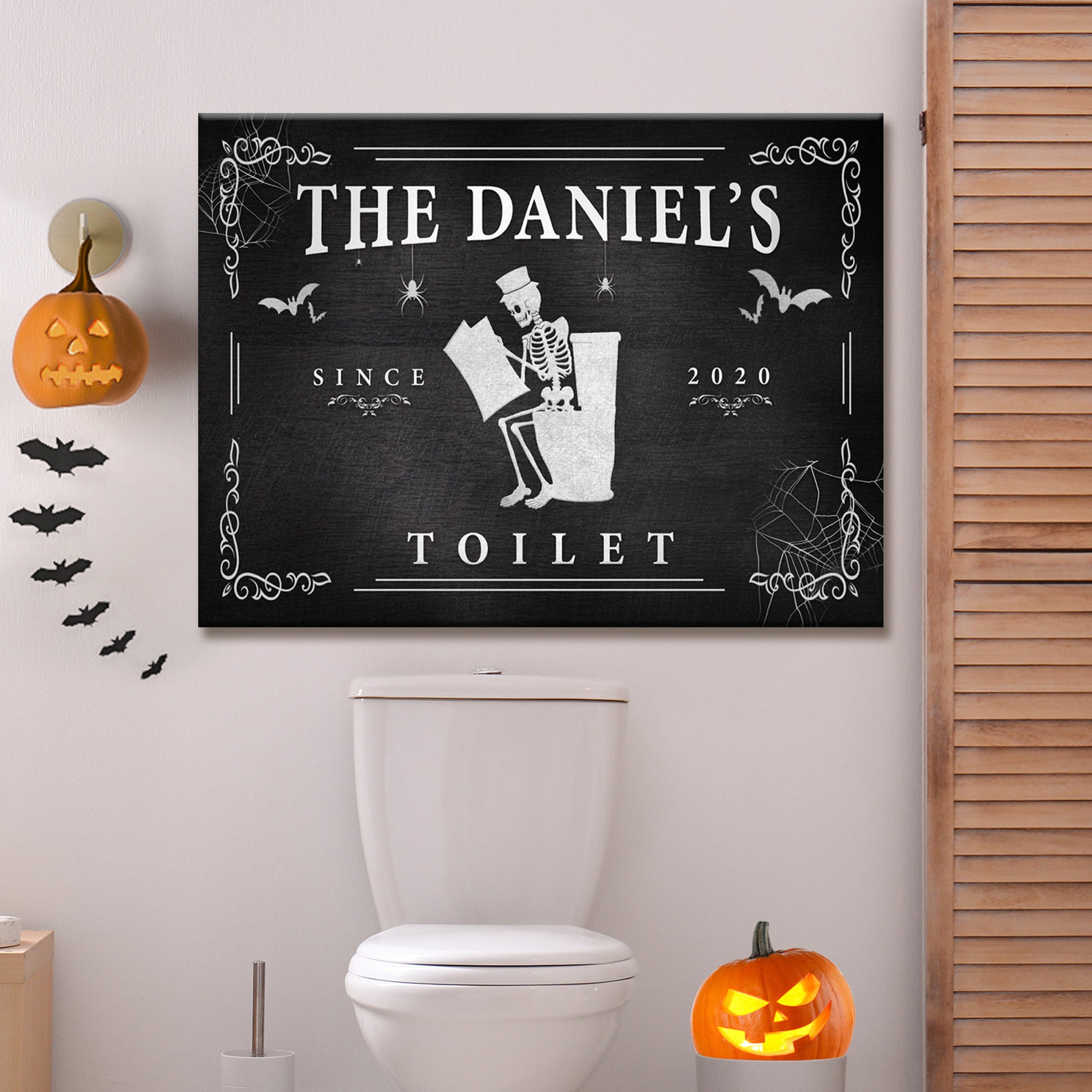 Halloween Decor Toilet Sign Bathroom Gothic Art Print - Etsy Hong Kong