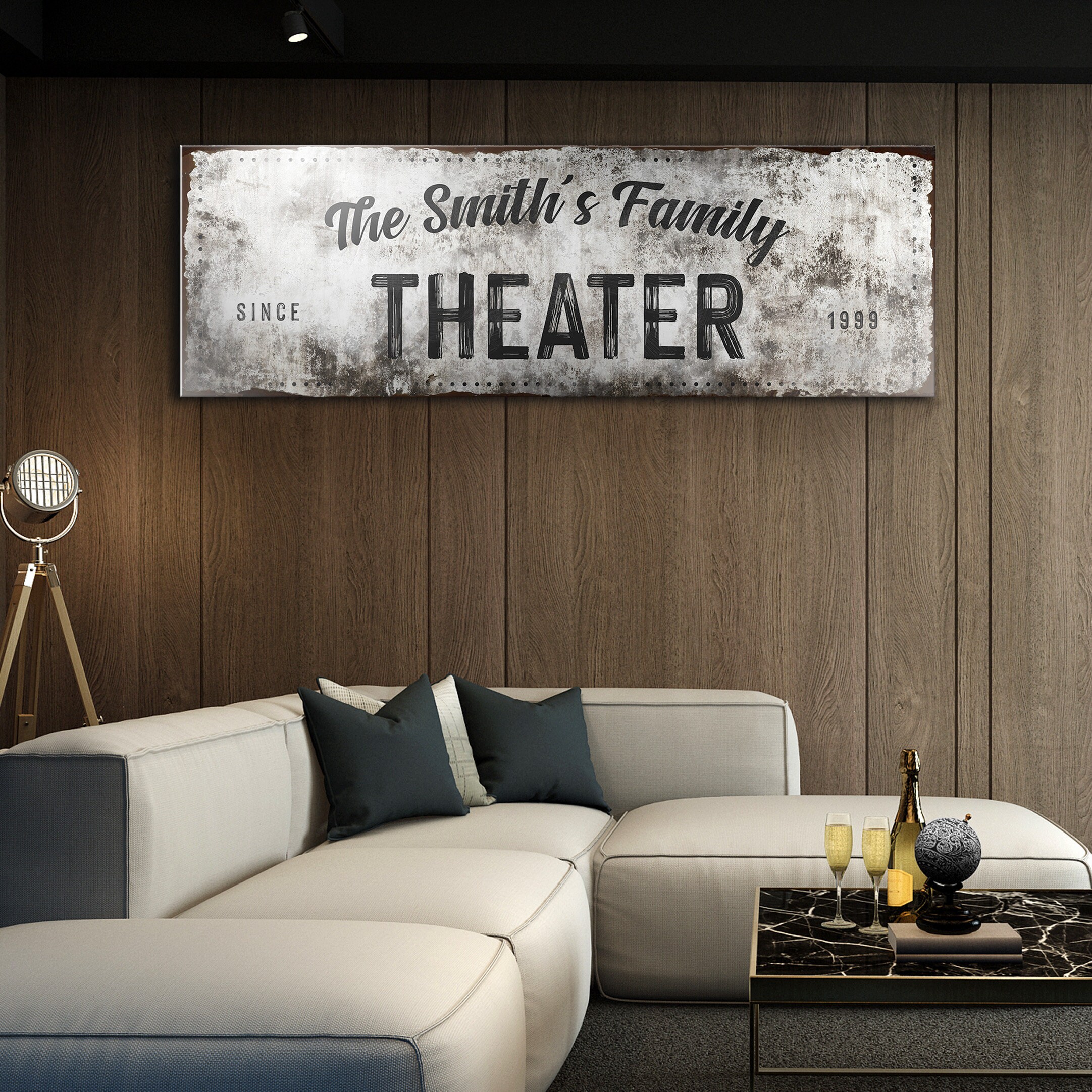 Custom Lounge Sgn | Personalzed Move Theater Decor | Theatre Sgns