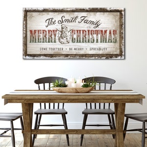 Personalized Christmas Sign | Christmas Decor Family Name | Christmas Snowman Print | Family Name Sign Winter Wall Art | Holiday Decor image 4