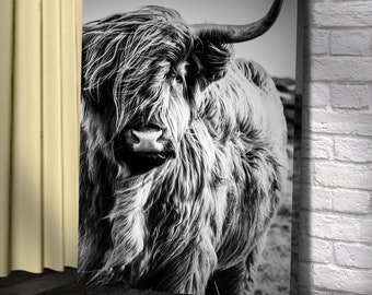 Highland Cow Cattle Ranch Sign | Farmhouse Gift Ranch Wall Decor | Rancher Gifts Portrait Art | Farm Sign Western | Decor Farm Wall Decor